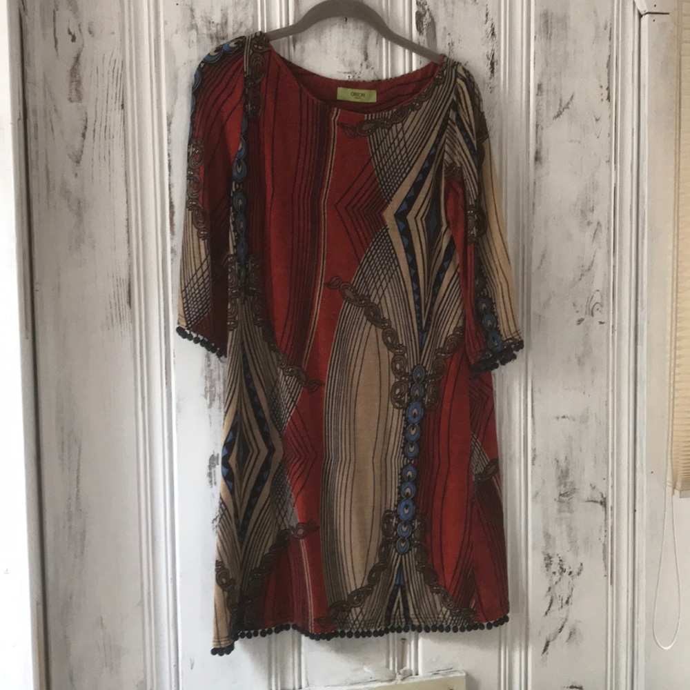 Orion of London tunic 3/4 sleeve dress